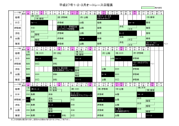 平成27年1・2・3月オートレース日程表