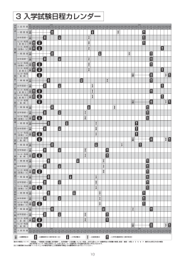 入学試験日程カレンダー［P10］