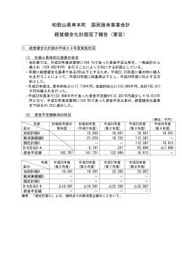和歌山県串本町 国民宿舎事業会計 経営健全化計画完了報告（要旨）