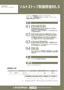 ソルトストップ断面修復材LS vol.1 (201410)