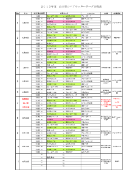 平成25年度山口県シニアリーグ日程表（PDFファイル約113K）