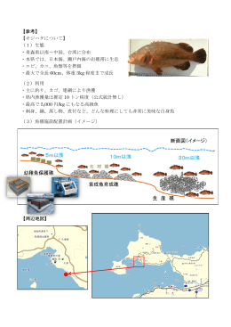 【参考】 【キジハタについて】 （1）生態 ・青森県以南～中国、台湾に分布