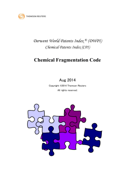 Chemical Fragmentation Code トレーニング資料