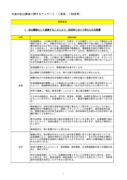 今後の松山圏域に関するアンケート(ご意見・ご助言等)(PDF