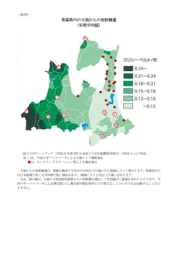 青森県内の大地からの放射線量 （年間平均値）