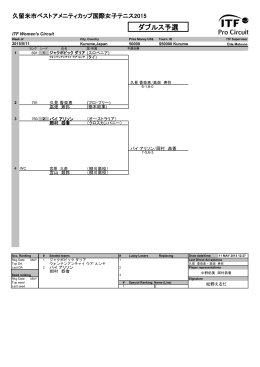 日本語版PDF - 久留米市ベストアメニティカップ国際女子テニス