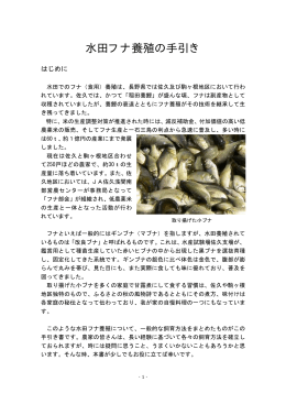 水田フナ養殖の手引き（PDF：280KB）