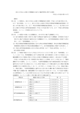 国立大学法人京都大学教職員の給与の臨時特例に関する規程 平成24