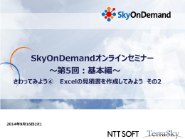 SkyOnDemand オンラインセミナー Vol.5