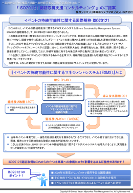 『イベントの持続可能性に関するマネジメントシステム（ESMS）』とは