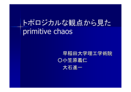 トポロジカルな観点から見たprimitive chaos (2012/5/10資料差替)