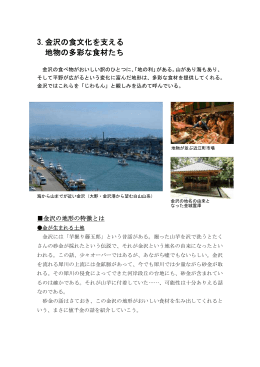 『金沢の食文化を支える地物の多彩な食材たち』（PDF形式：168kbyte）