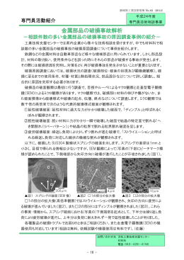 金属部品の破損事故解析 - 静岡県工業技術研究所
