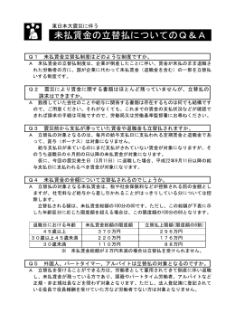 未払賃金立替制度のQ＆A【福島労働局HPより】（PDF形式
