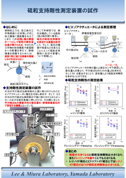 砥粒支持剛性測定装置の試作 Lee & Miura Laboratory, Yamada