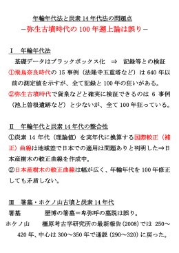 －弥生古墳時代の 100 年遡上論は誤り