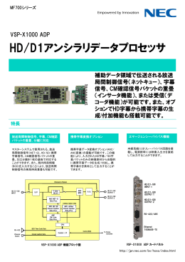HD/D1アンシラリデータプロセッサ - 日本電気