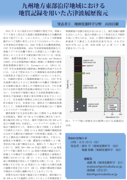 九州地方東部沿岸地域における 地質記録を用いた古津波履歴復元