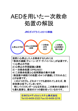 AEDを用いた一次救命 処置の解説