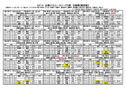 2014 北信U15ユースリーグ3部 日程表【確定版】