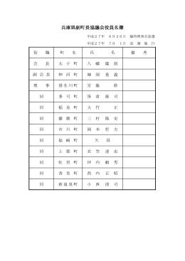 兵庫県副町長協議会役員名簿