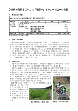 伝統的景観を活かした「荘園米」オーナー制度への取組（PDF：202KB）