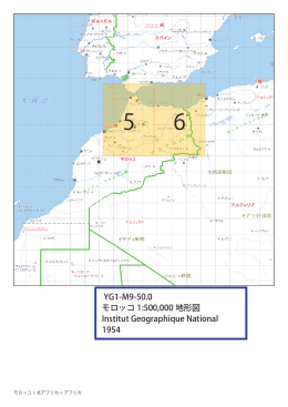 YG1-M9-50.0 モロッコ 1:500,000 地形図 Institut Geographique