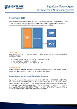 Power Agent for Microsoft Windows Systems データシート