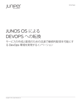 Junos OS による DevOps への転換