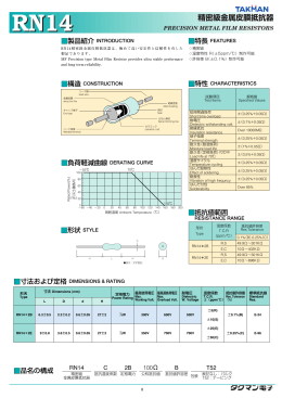 RN14 精密級金属皮膜抵抗器