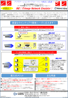 iTrinegy INE カタログ - 日本コーネット・テクノロジー株式会社：CORNET