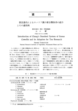 （中国）張宏達教授によるツバキ属の新しい分類体系と種間交配親和
