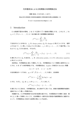 代用電荷法による正則関数の有理関数近似