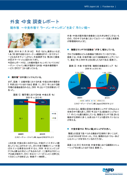外食・中食 調査レポート - エヌピーディー・ジャパン