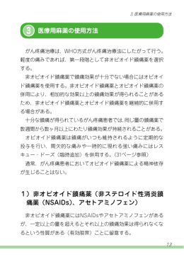 医療用麻薬の使用方法