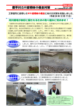 豊平川さけ産卵床の保全対策 - 札幌開発建設部