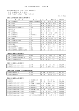 宮城県国民保護協議会委員名簿（平成26年10月1日現在） [PDFファイル