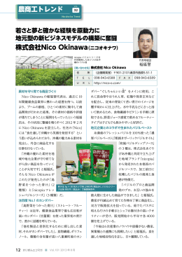 農商工トレンド 株式会社Nico Okinawa（ニコオキナワ）