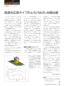 高速光応答タイプのa-Si/MoS2光検出器 - Laser Focus World Japan