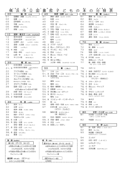 横浜市立図書館の児童コーナーの本の分類表