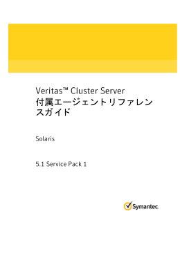 Veritas Cluster Server 付属エージェントリファレンスガイド