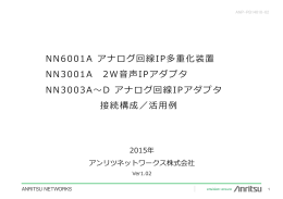 NN6001A アナログ回線IP多重化装置 NN3001A 2W  声IPアダプタ