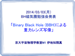 「Binary Black Hole (BBH)による 重力レンズ写像」