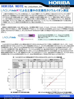 LAQUAtwinによる土壌中の交換性カリウムイオン測定印刷用PDF