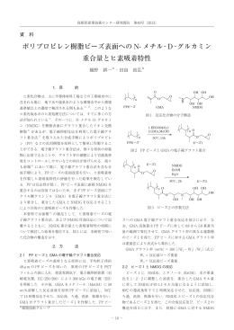 ポリプロピレン樹脂ビーズ表面への N- メチル－D－グルカミン