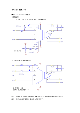 GA207 技術ノート ゲイン・オフセット調整法 （反転動作） 1．±5V 入力