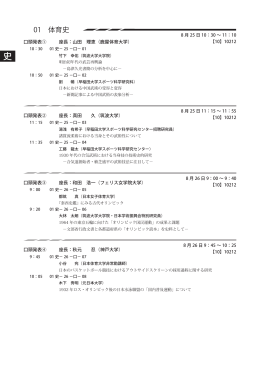 01 体育史 - 2015 日本体育学会 第66回大会 in 国士舘大学 世田谷