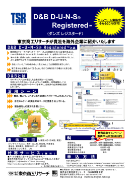 D&B D-U-N-S ® Registered™（ダンズ レジスタード