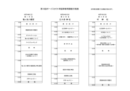 第19回ボーイスカウト神道章修得講座日程表
