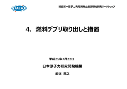 4. 燃料デブリ取り出しと措置 - 福島第一原子力発電所廃止措置研究開発